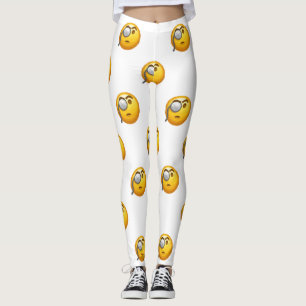 emoji monocle leggings