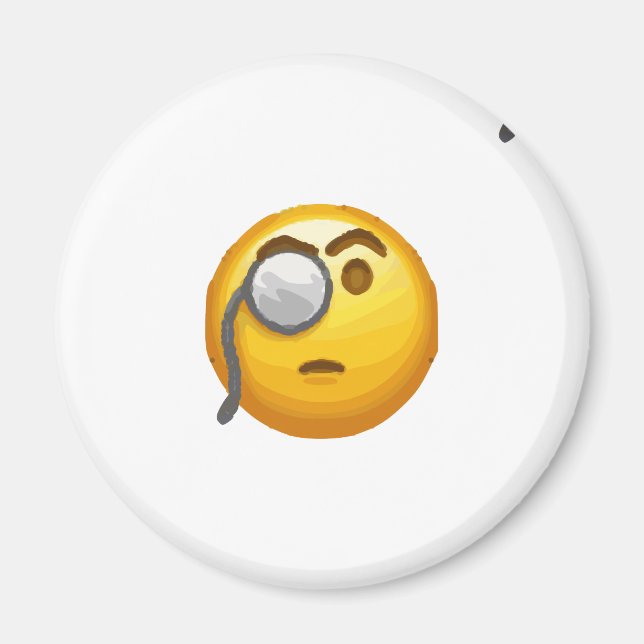 emoji monocle magnet (Front)