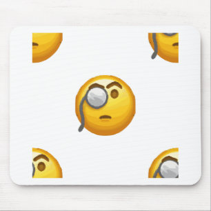 emoji monocle mouse pad