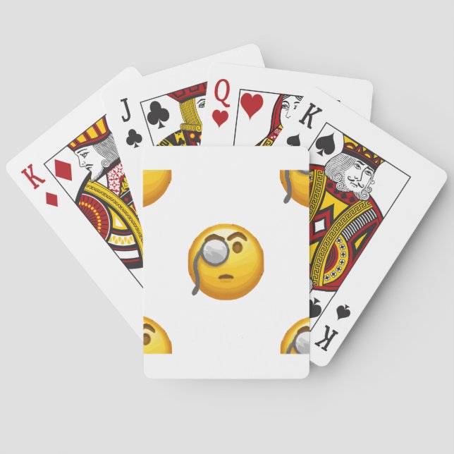 emoji monocle playing cards (Back)