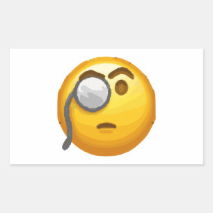 emoji monocle rectangular sticker