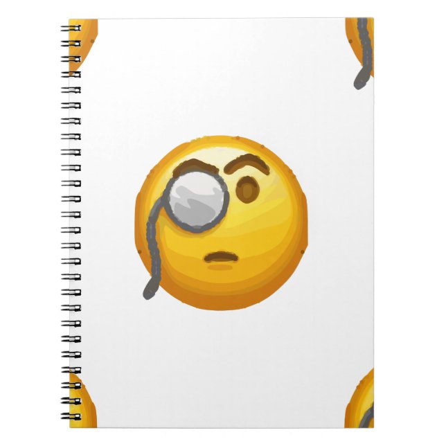 emoji monocle spiral notebook (Front)