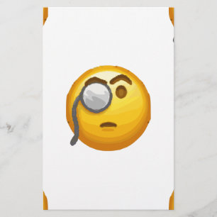 emoji monocle stationery
