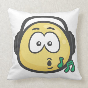 Emoji: Music Face Cushion