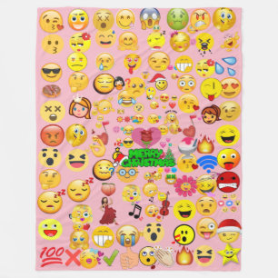 emoji overload fleece blanket
