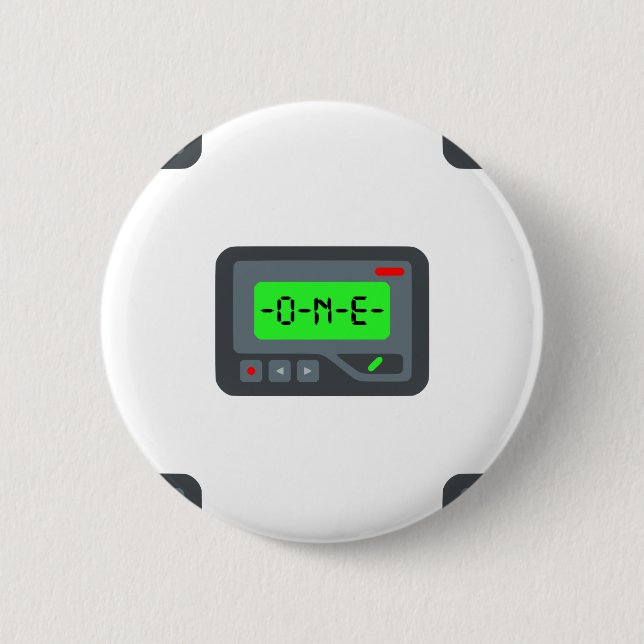 emoji pager 6 cm round badge (Front)