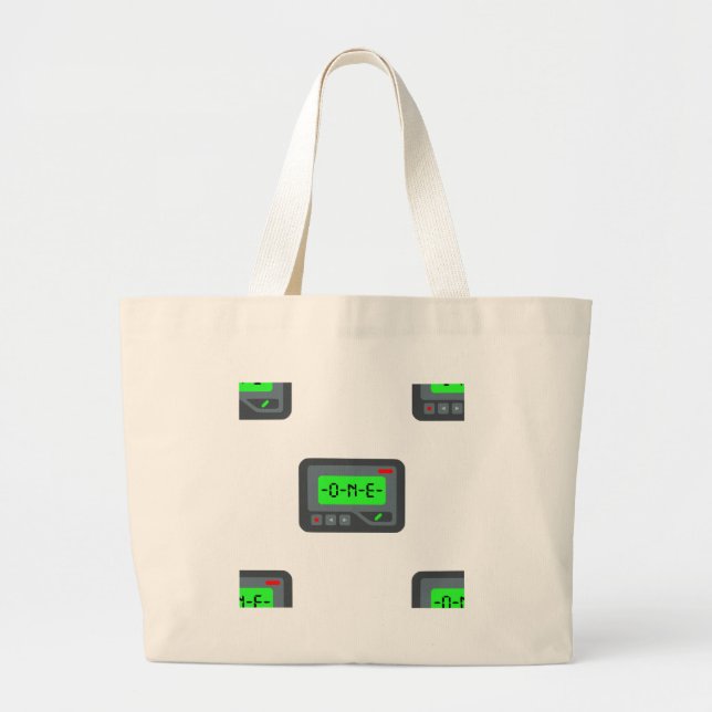 emoji pager large tote bag (Front)
