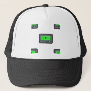 emoji pager trucker hat