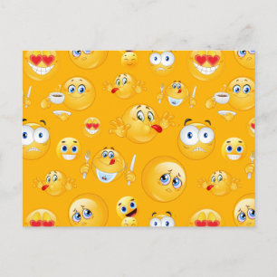 Emoji Pattern 2 Holiday Postcard