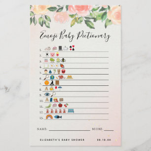 Emoji Pictionary   Baby Shower Game