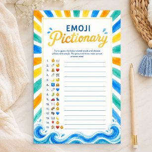 Emoji Pictionary Sunshine Baby Shower Game