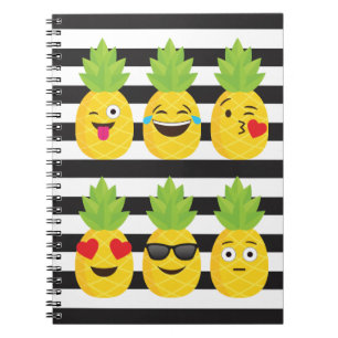 emoji pineapple spiral notebook