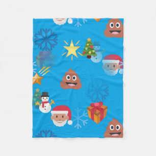 emoji poop christmas blanket