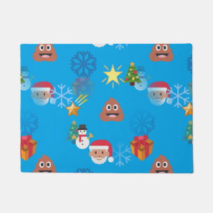 emoji poop christmas doormat door mat