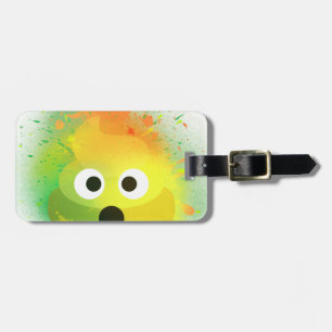 Emoji Poop yellow Spray Paint art Luggage Tag