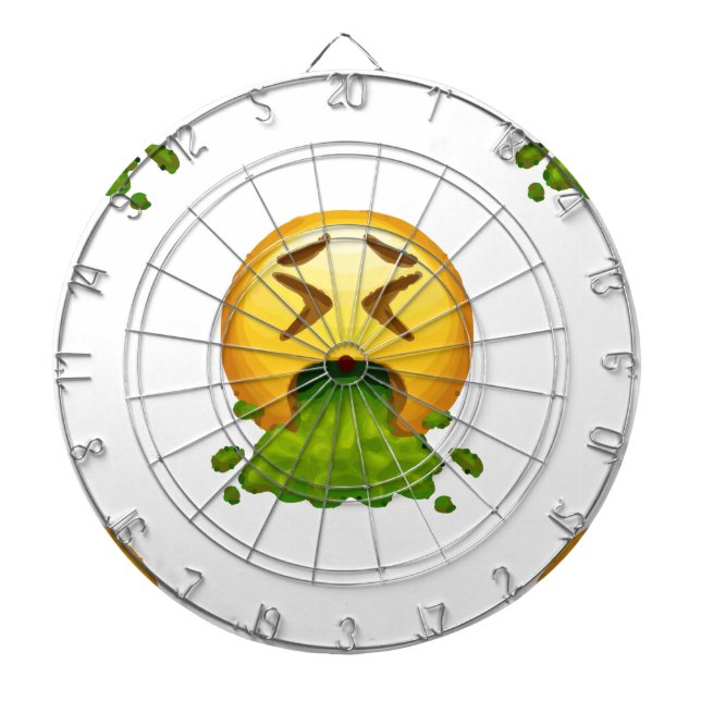 emoji puking dartboard (Front)