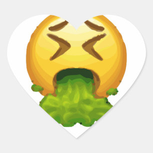 emoji puking heart sticker