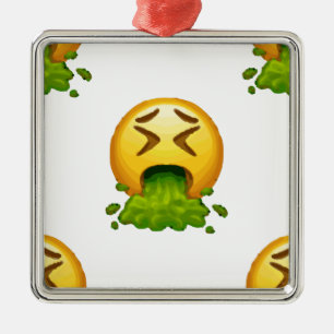 emoji puking metal tree decoration