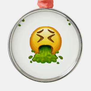 emoji puking metal tree decoration