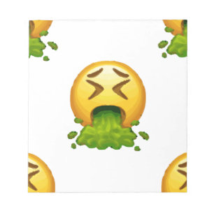emoji puking notepad