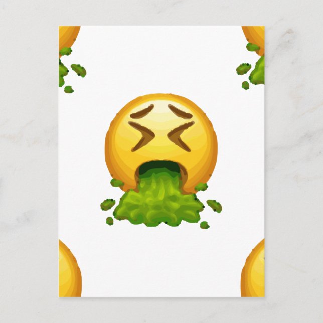 emoji puking postcard (Front)