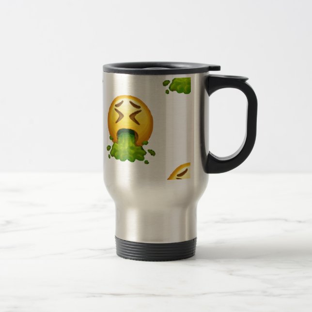 emoji puking travel mug (Right)