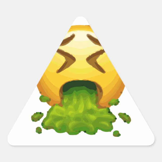 emoji puking triangle sticker (Front)