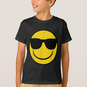 Emoji Retro Sungles Yellow Smile Face  T-Shirt