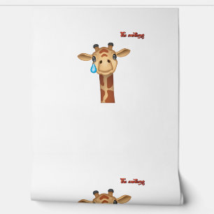 emoji sad crying giraffe face wallpaper