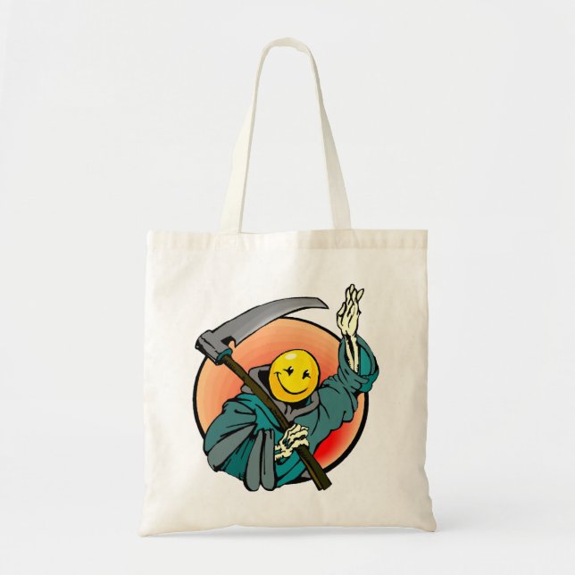 Emoji Smile Reaper Tote Bag (Front)