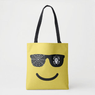 Emoji Smiling Face with Sunglasses Halloween Treat Tote Bag