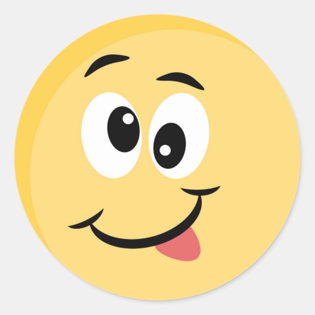 Emoji Sticker with Happy Face (Front)