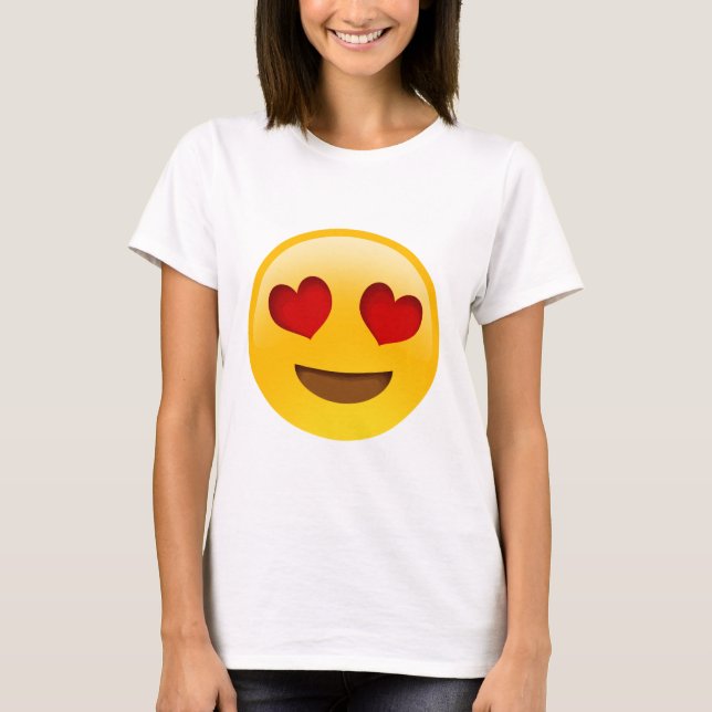 Emoji T-Paita Heart Eyes T-Shirt (Front)