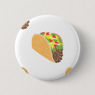 emoji taco 6 cm round badge
