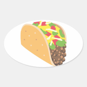 emoji taco oval sticker