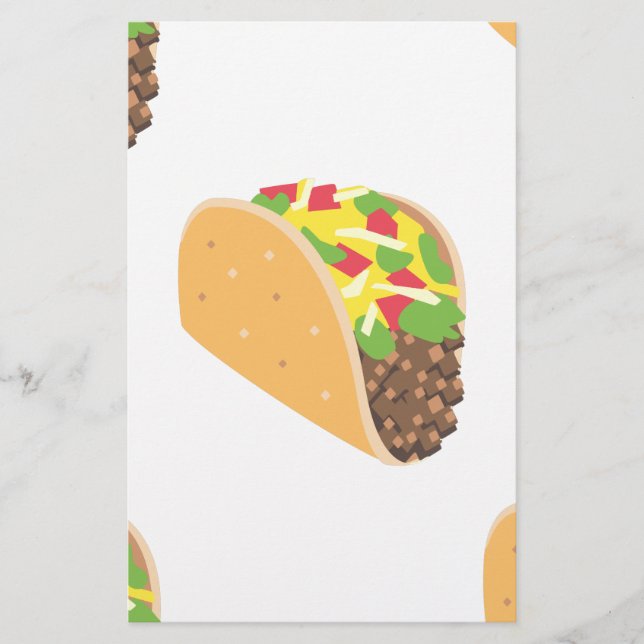 emoji taco stationery (Front)