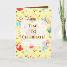 Emoji Treats Birthday Folded Greeting Card
