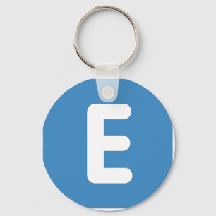 emoji Twitter - Letter E Key Ring