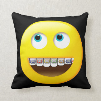 Emoji with Braces Pillow