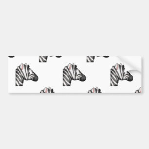 emoji zebra bumper sticker