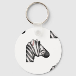 emoji zebra key ring