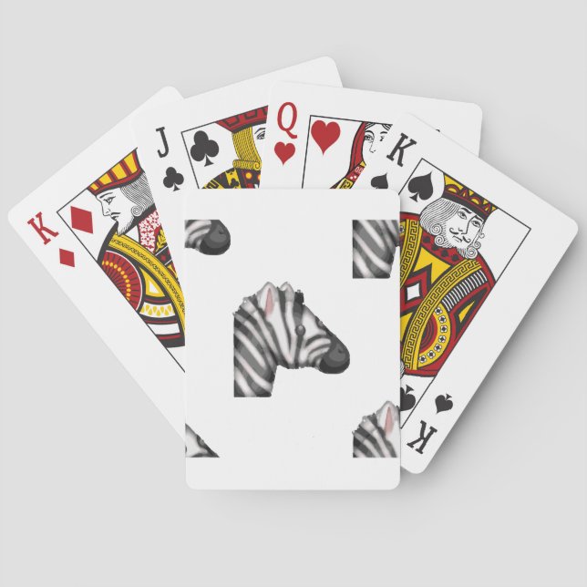 emoji zebra playing cards (Back)