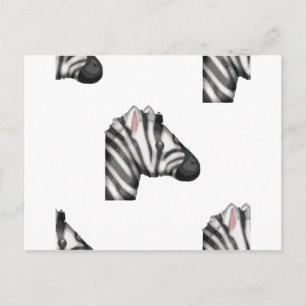 emoji zebra postcard