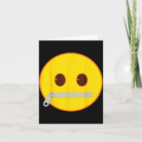 Emoji Zip Zipper Mouth Yellow Smile Face 