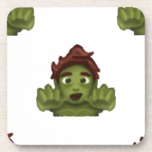 emoji zombie man coaster