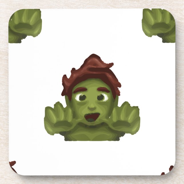 emoji zombie man coaster (Front)