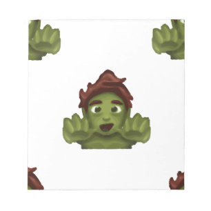 emoji zombie man notepad