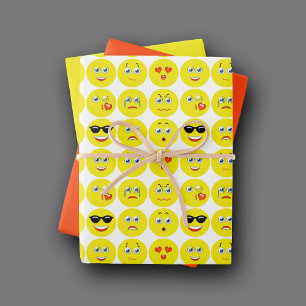Emojis Backdrop Wrapping Paper Sheet