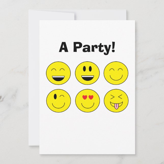 "Emojis" Invitation (Front)