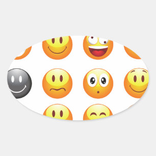 emojis oval sticker